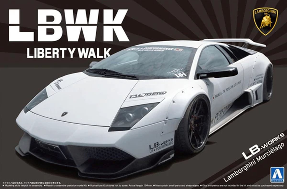 Aoshima Modelbouwpakket Auto - 05992 LB Works Lamborghini Murcielago Ver. 1 Plastic - 1:24 - Modelbouw