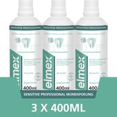 Elmex Sensitive Professional tandspoeling - Voor gevoelige tanden - Voordeelverpakking - 3 x 400ml