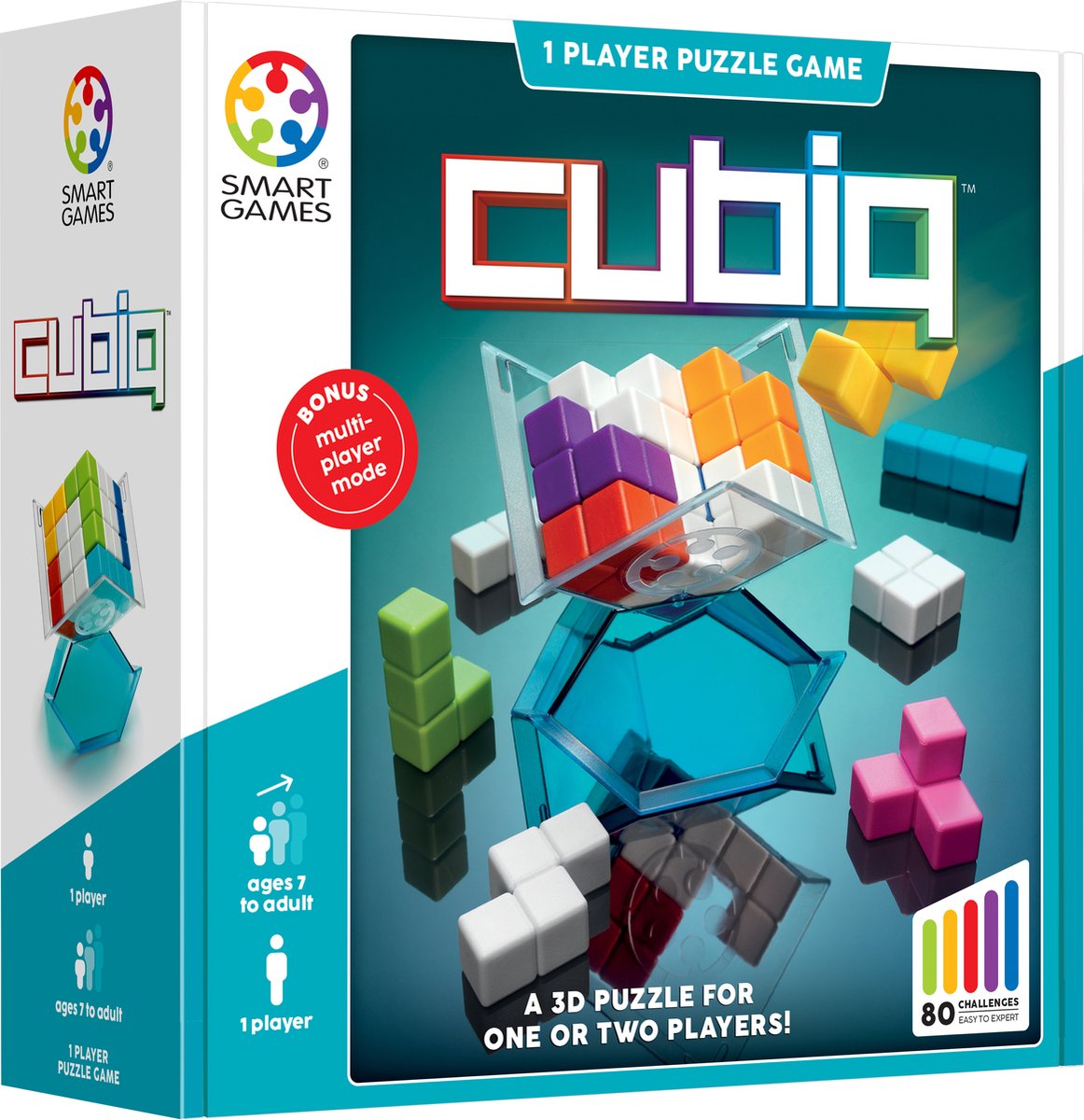 SmartGames - Cubiq - Denkspel - 80 opdrachten