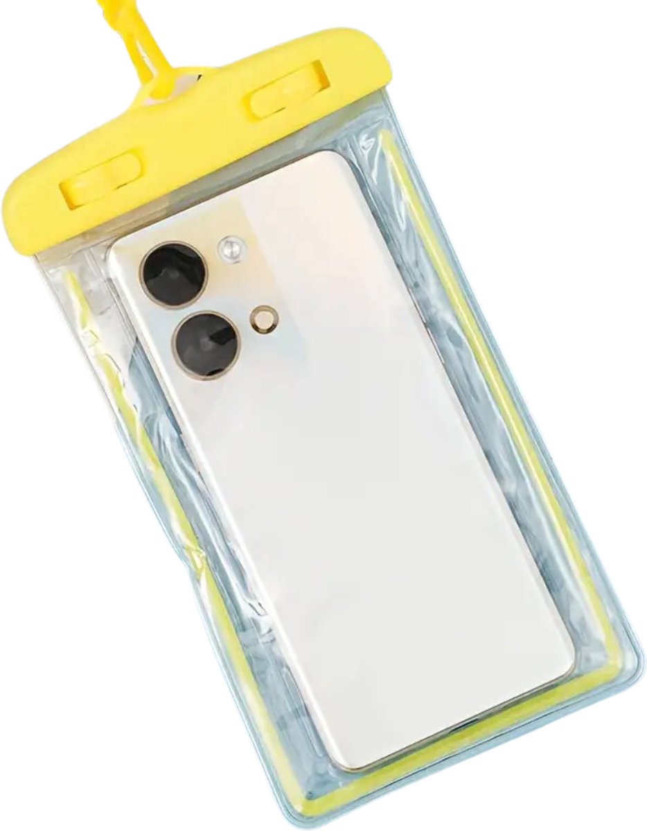 Livano Waterdichte Telefoonhoesjes - Waterdicht Telefoonzakje - Waterproof Festival Opbergtasje - Documententasje - Waterbestendig - Geel
