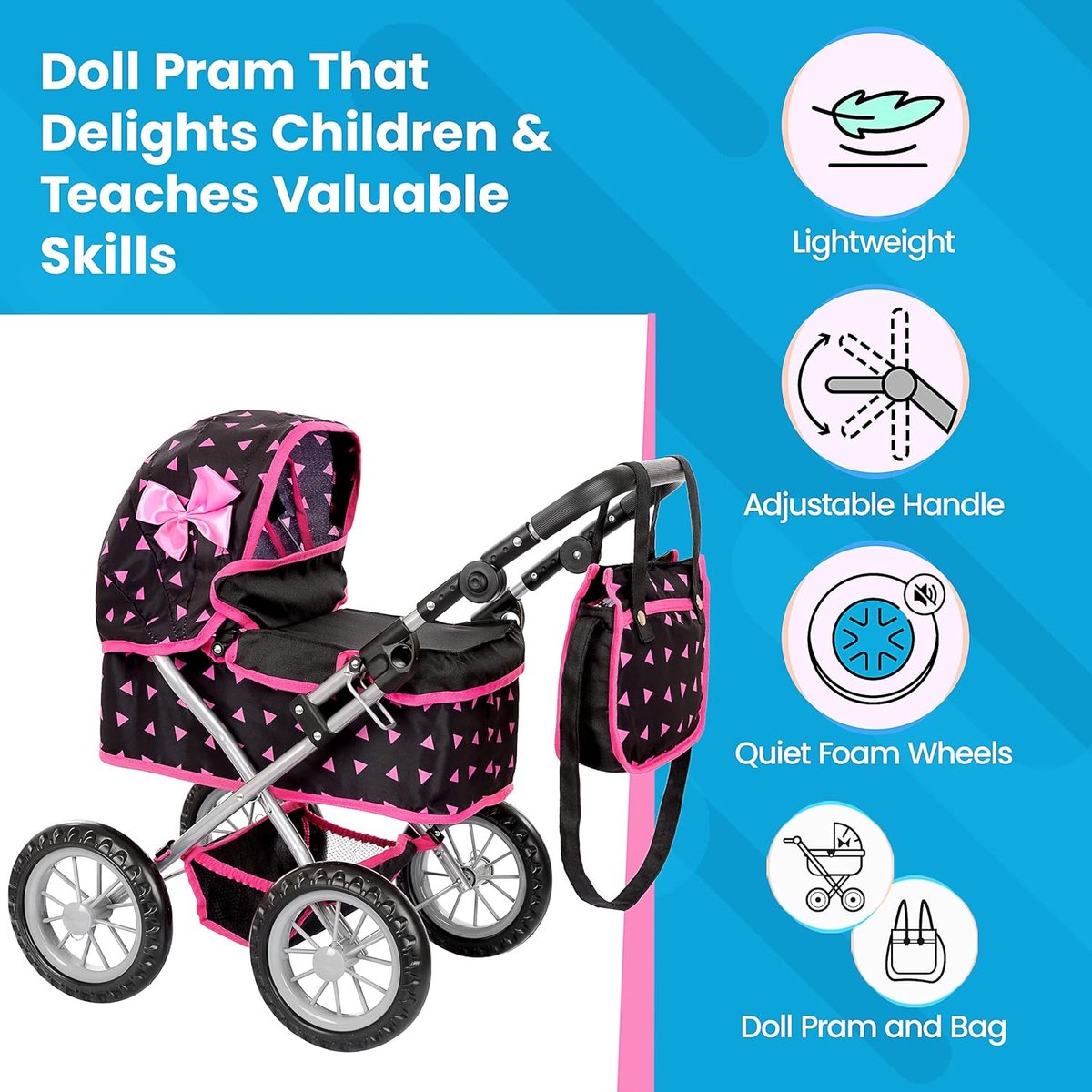 Poppenwagen 3-in-1 dolls room aanbieding bij Top1Toys