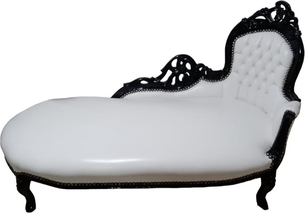 Barok chaise longue - zwart wit