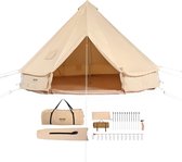 Tent - Kamperen - Canvas - 4-6 Personen- Bell Tent - Waterdicht - Camping - 4 x 4 m