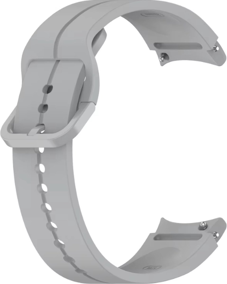 Horlogebandje voor Samsung Galaxy Watch 6 / 6 Classic / 5 40 MM & 44 MM / 5 Pro / Watch 4 & Watch 4 Classic / Watch 3 41MM – Siliconen – Grijs Comfortabel & Waterbestendig