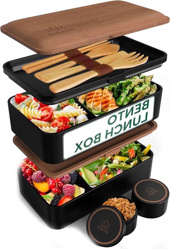 Boîte à Bento Pour Adulte Avec 4 Compartiments étanches - Passe Au