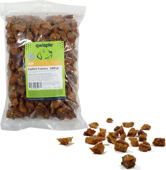 Qwisple kipfilet trainers – 100% vlees – 1000 gram