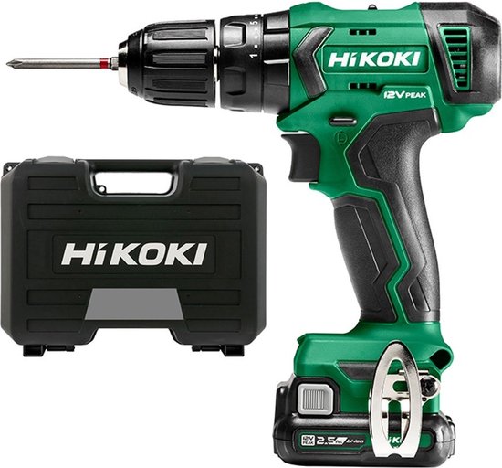 HiKOKI DV12DA WFZ 12V Li-Ion accu klopboor-/schroefmachine set (2x 2.5 accu) in koffer