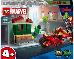 foto van LEGO Marvel - Iron Man met motor en de Hulk Avengers Set - 76287