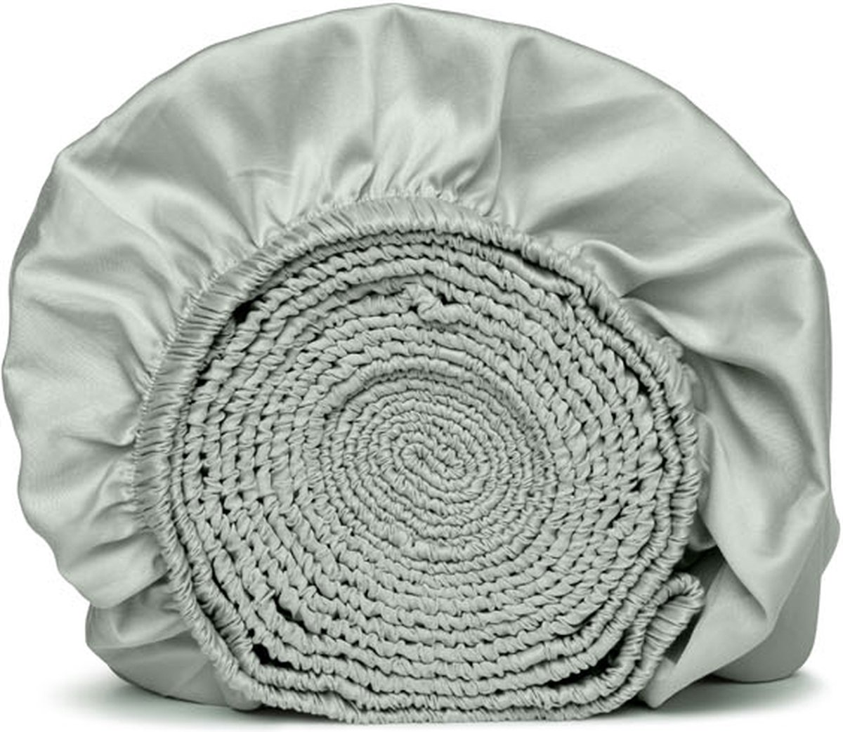 Yodormi - Hoeslaken - 100% biologisch katoen - Satijnweving - Premium enkeldraads - Elastiek rondom - Groen grijs - 90x200x30