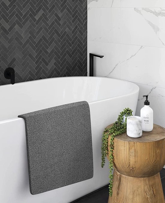 Tapis De Douche D'angle En Luffa Pour Intérieur De Douche,tapis De Bain Semi-circulaire