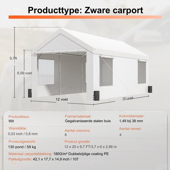 ARB Auto-luifel 250x250 met LED-verlichting