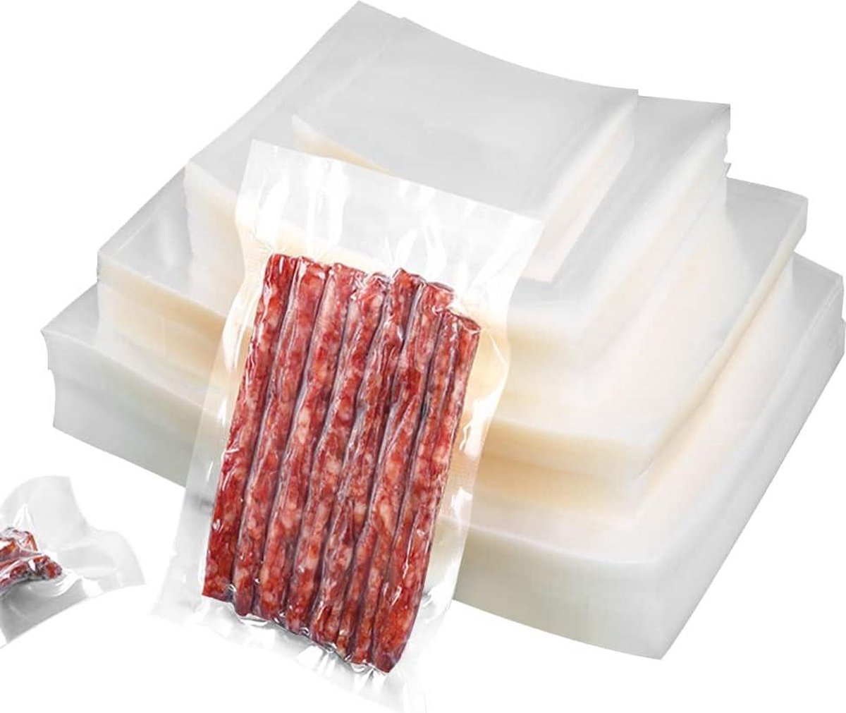 200 stuks vacuümzakken voor levensmiddelen - 10x15cm, 15x20cm, 20x25cm, 20x30cm - BPA-vrij - voor vacuümvriezer