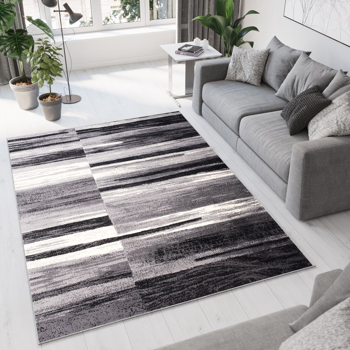Tapiso Dream Vloerkleed Grijs Laagpolig Modern Woonkamer Tapijt Maat- 180x250 Grijs 2