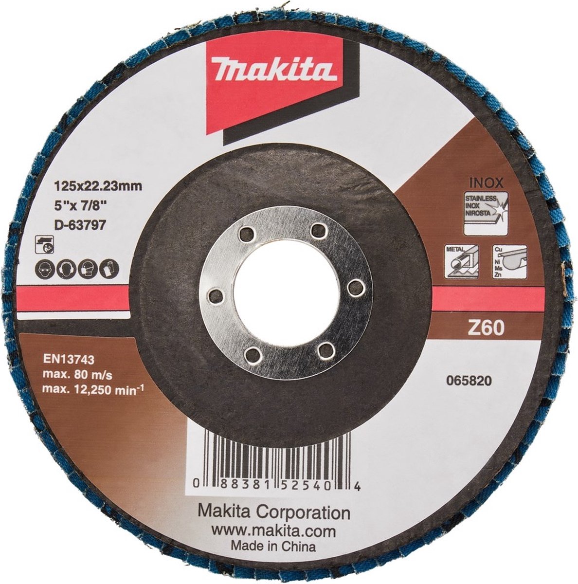 Makita D-63797-10 Lamellenschuurschijf Z60 | 125 mm | 10 stuks