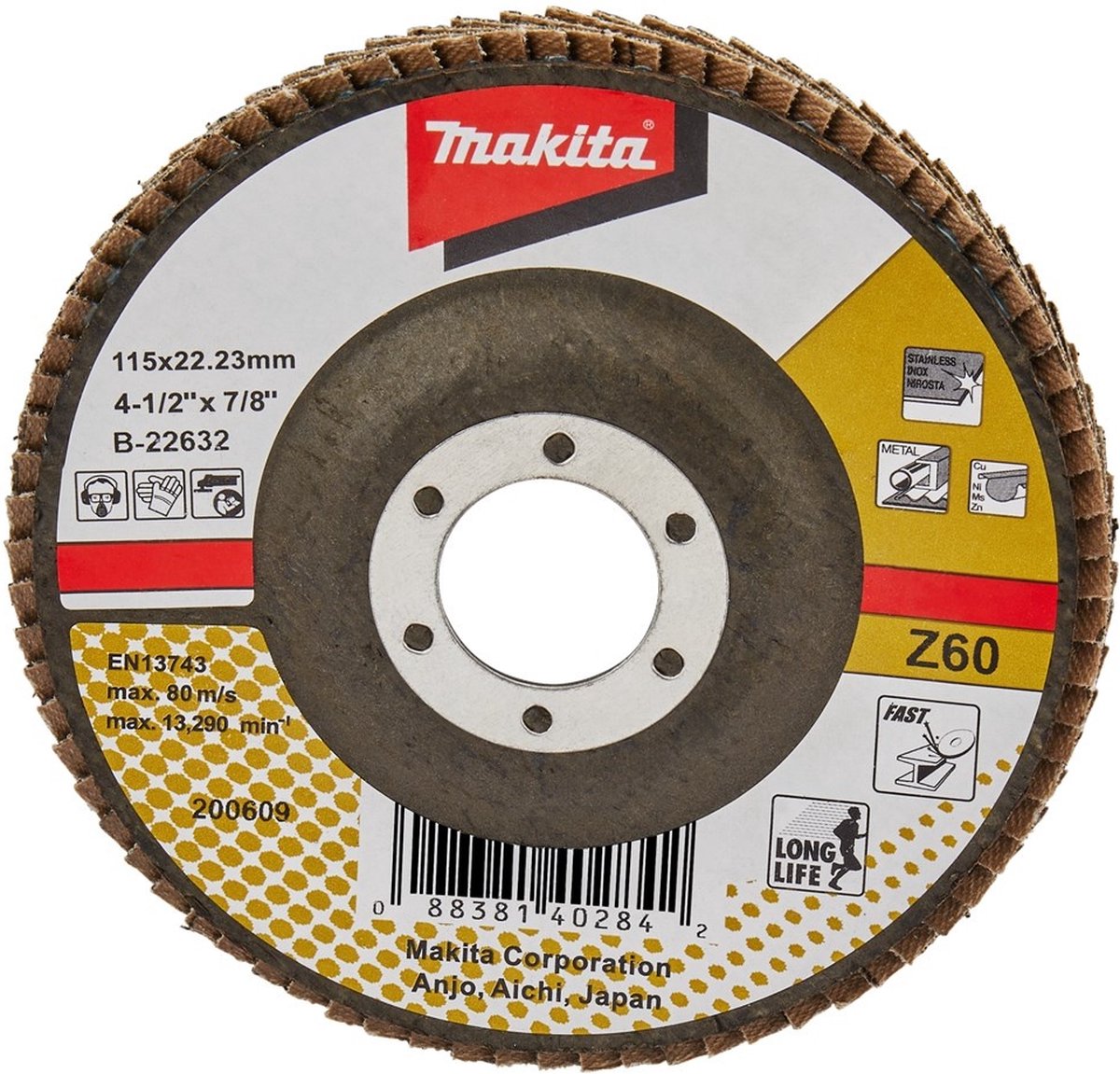 Makita B-22632 Lamellenschuurschijf Z60 | 115mm