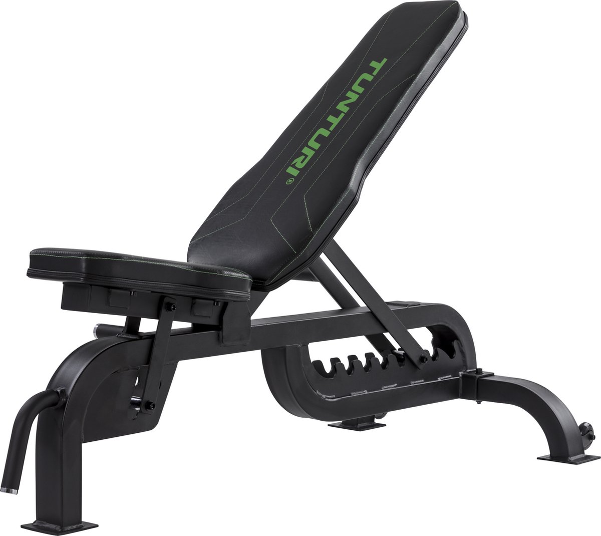 Tunturi UB90 Pro Utility Halterbank - Fitnessbank - Trainingsbank - Verstelbaar - Incl. gratis fitness app