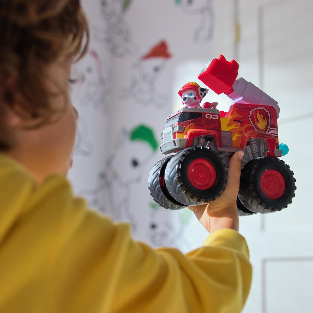 PAW Patrol Reddingswagens - Brandweerauto met Marshall speelfiguur - Speelgoedauto — afbeelding 4
