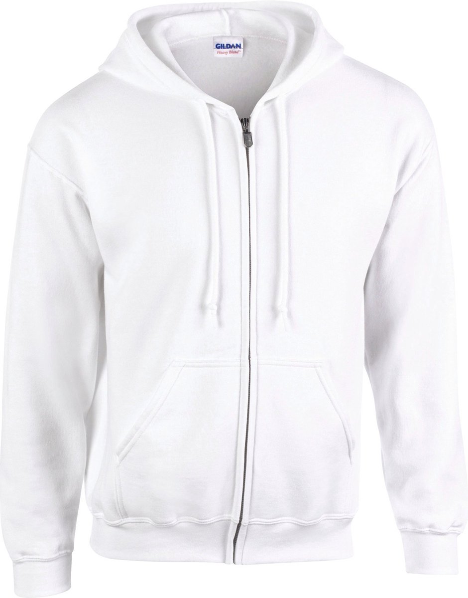Gildan Heavy Blend™ Adult Full Zip Hooded Sweatshirt GI18600 - White - 3XL