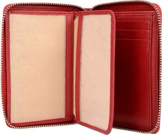 Esquire Cuir Porte-monnaie Helena RFID Wallet Red Rouge