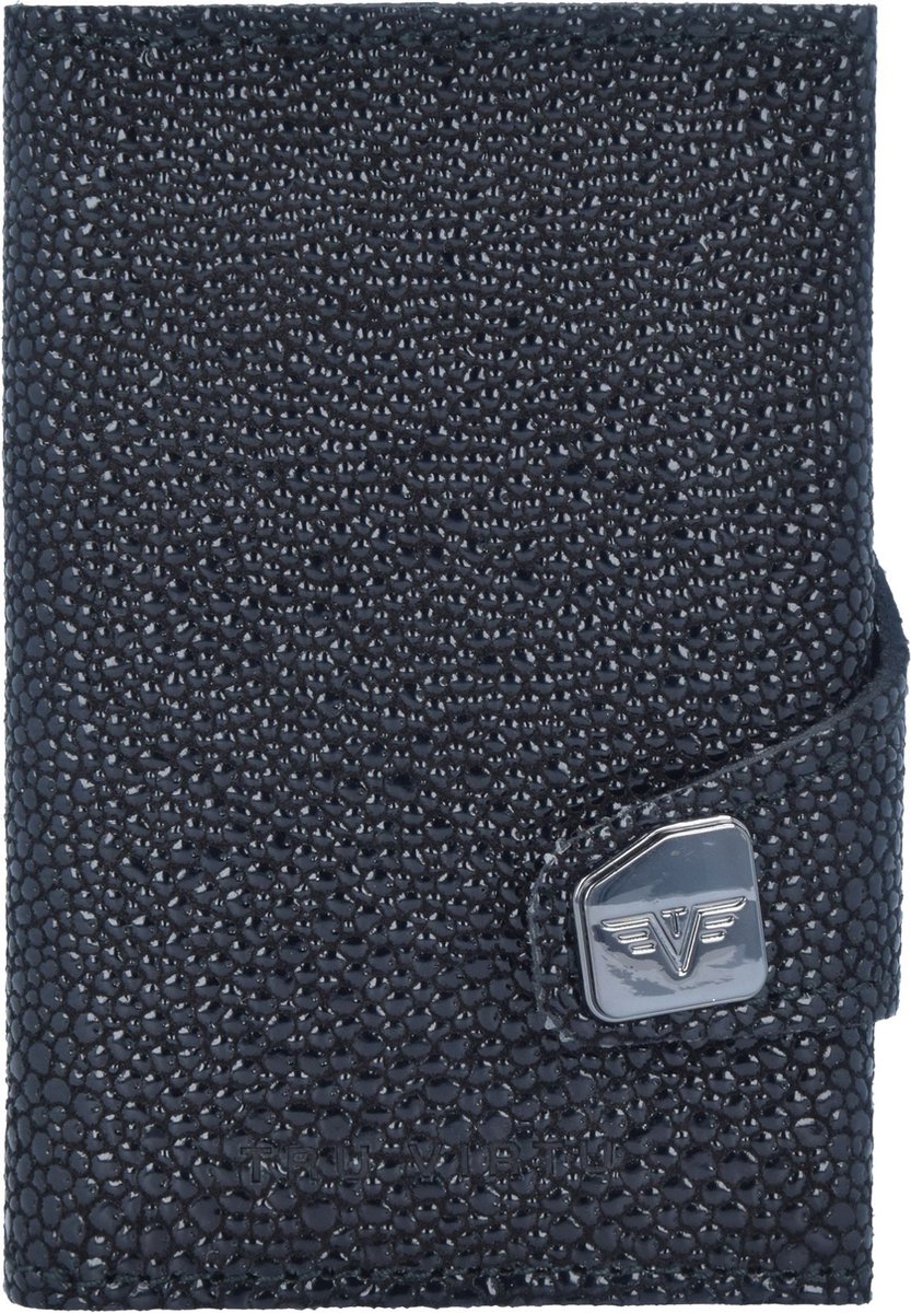 Tru Virtu Click & Slide Sting Creditcardetui Leren Portemonnee 6,5 cm - 7 Sleuven - Aluminium Core black