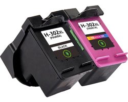 Inktkenners Inktcartridges Geschikt voor HP 302XL - Zwart en Kleur Geschikt voor HP DeskJet 1110, 1112, 2130, 2132