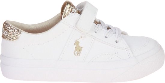 Ralph Lauren Polo Ryley Wit- Baskets dorées