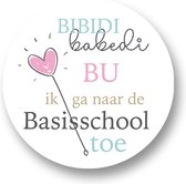 25x Traktatiestickers Afscheid Kleuterschool - BibidibabediBU - start Basisschool - Sluitsticker | Kinder Traktatie - Traktatiestickers Pimp Studio