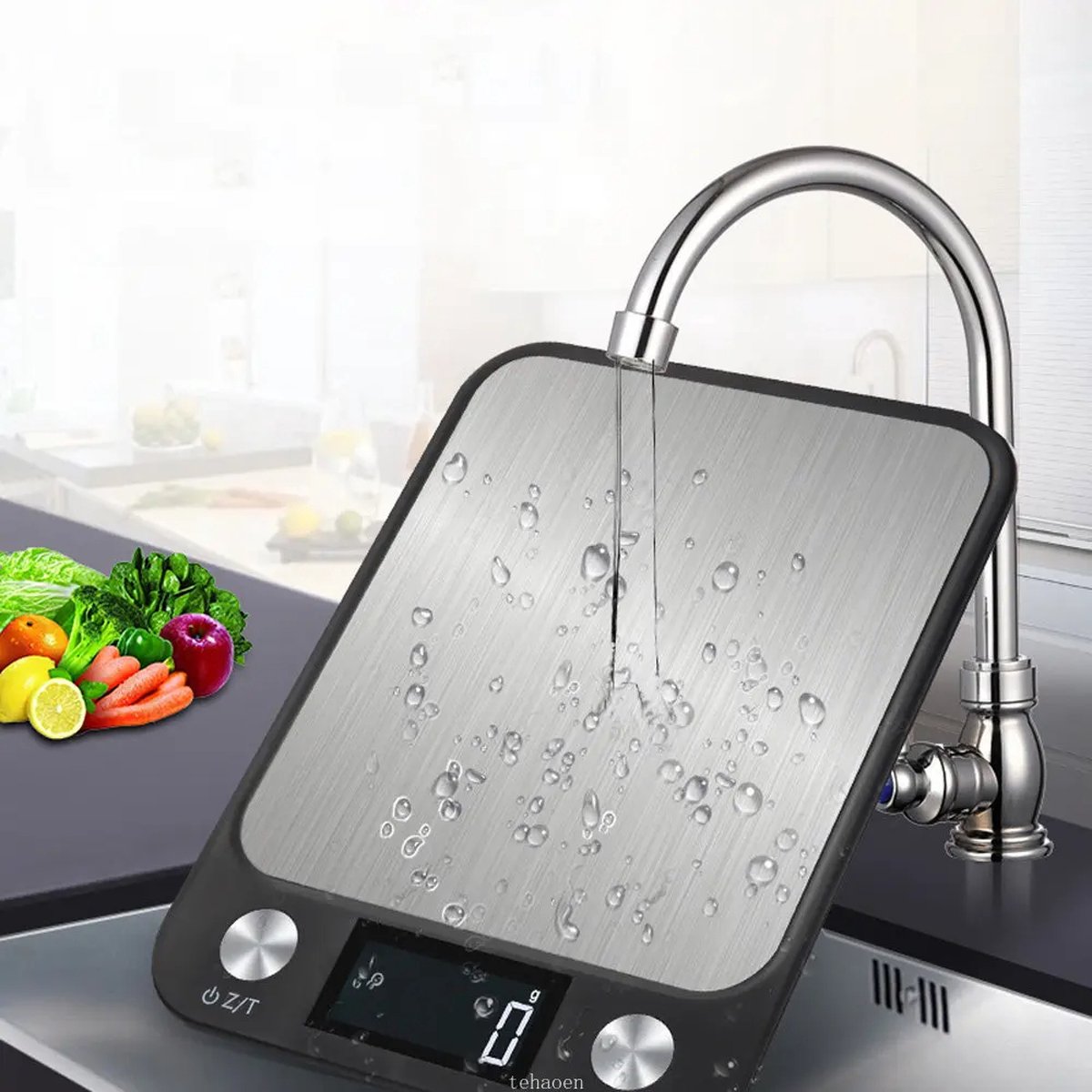 Digitale Keukenweegschaal 10Kg/1g - RVS Elektronische Weegschaal voor Voedsel, Koffie en Bakken - Slimme Precisieweegschaal