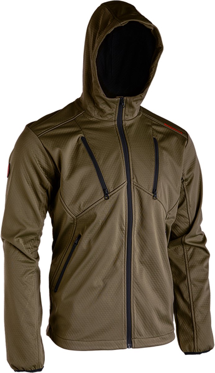 Winchester Jas - Heren - Comfortabel & Waterafstotend - 4 zakken - Met Capuchon - Twinpeak Khaki - 2XL