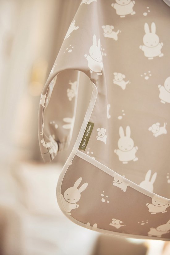 Jollein x Nijntje Slab Waterproof Met Mouw Miffy&Snuffy - Olive Green van Jollein — afbeelding 5