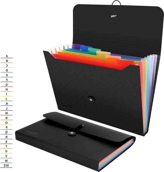 Uitbreidende Bestand Cover Map Met Labels Rainbow Twill A4 File 