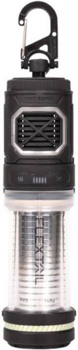 Flextail Tiny Repel S 2-in-1 Anti Mug / Muggenspray 3x modi & 400 Lumen Camping Lantaarn Met oplaadbare 4800mah batterij voor buiten Zwart NEW