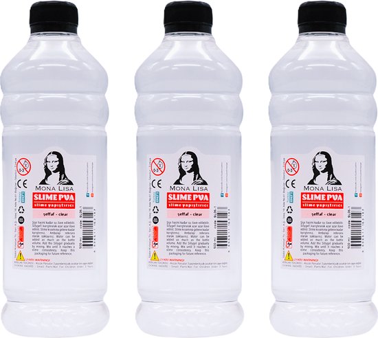 Foto: S dor transparante pva lijm hobbylijm oplosmiddelvrije lijm voor kinderen geschikt voor het maken van slijm niet giftig op waterbasis 1 5 liter 3 x 500 ml 