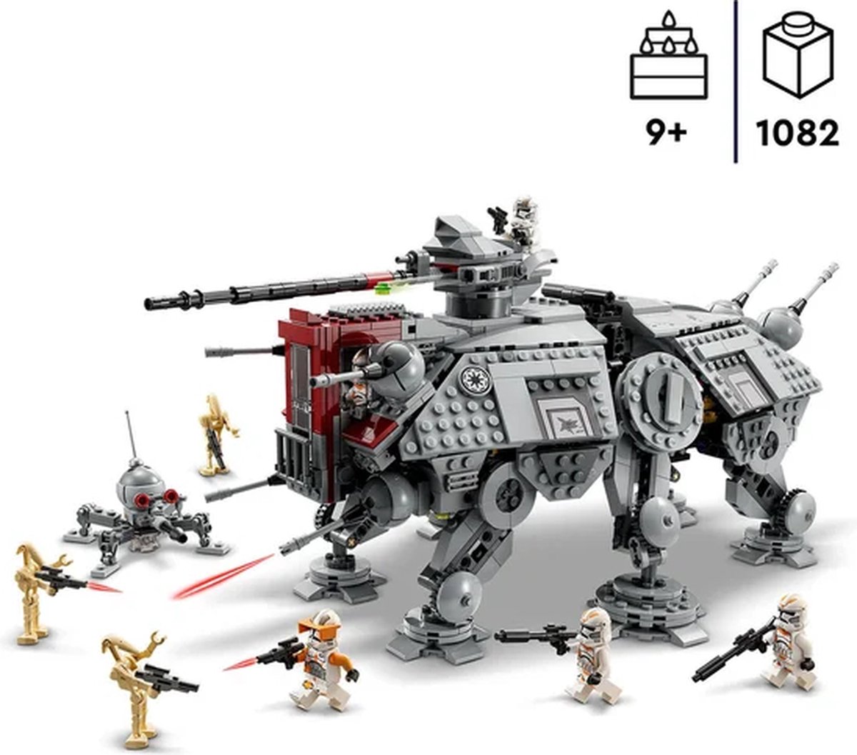 LEGO Star Wars AT-TE Walker Verstelbaar Model met Clone Troopers en Droid Figuren - 75337 — afbeelding 13