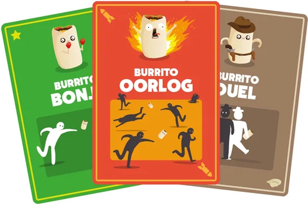 Throw Throw Burrito – Exploding Kittens - Hilarisch Partyspel – Kaartspel voor Familie en Vrienden - Gooi met Squishy Burrito's! - Nederlandstalig — afbeelding 4