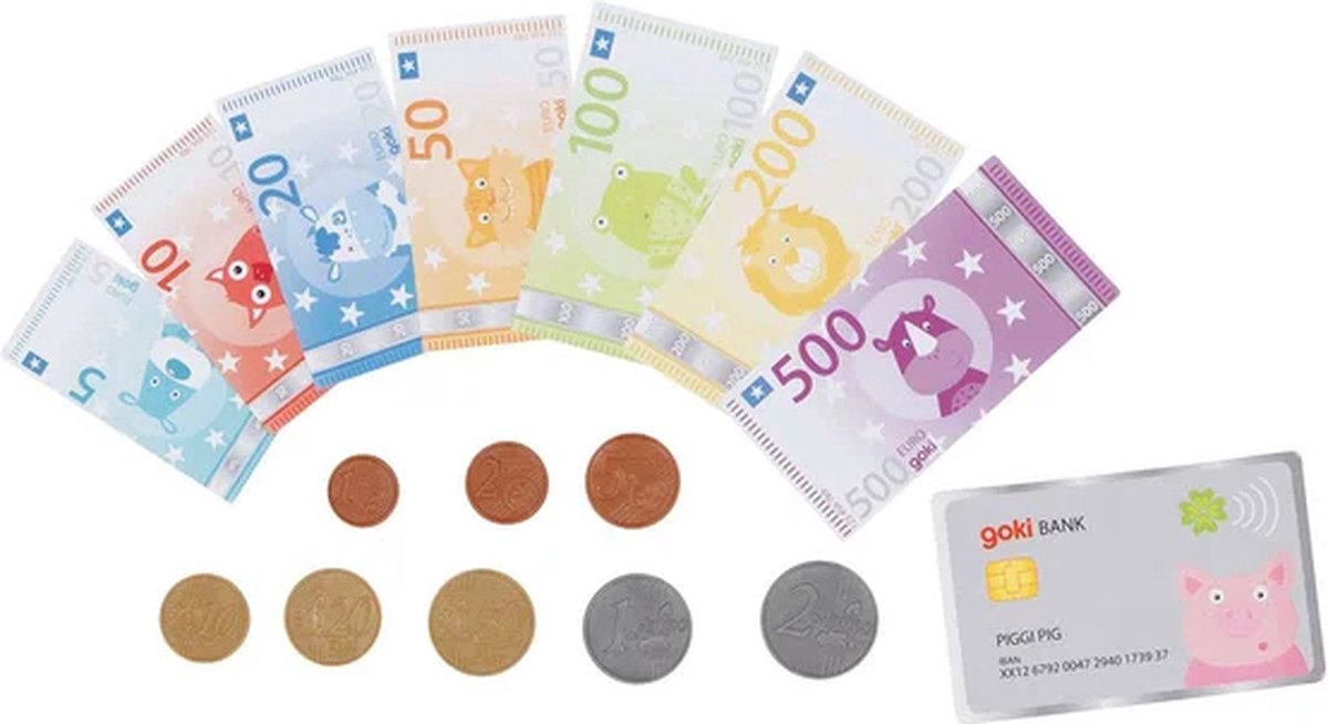 GOKI Speelgeld - Dieren - Cash En Kredietkaart - 3 Jaar — afbeelding 5