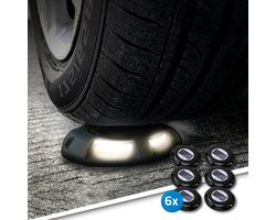 Solar buitenlamp - Grondspot 'Shield' - Voordeelset van 6 stuks - Zwart - Extra sterk – Aluminium spot op zonne-energie - Geschikt voor in de tuin en de oprit