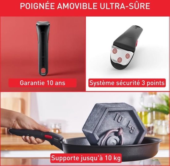 Tefal koekenpan Set 3-delig ( 24/28cm handgreep