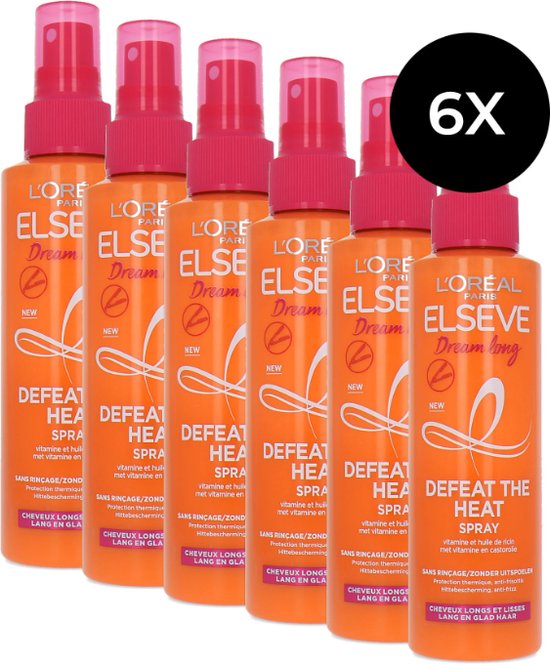 L'Oréal Elvive Dream Long Defeat The Heat Spray sans rinçage - 6 x 150 ml