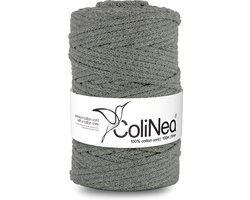 ColiNea - Touw - katoenen - koord - Katoenkoord - macramé - 5 mm x 100 m - donkergrijs