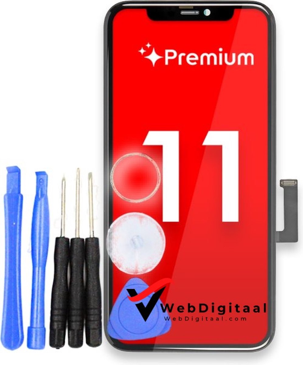 Geschikt Voor Apple iPhone 11 LCD Display + Touchscreen - Premium Quality - Zwart - Scherm - Vervang Scherm - Beeldscherm - Touch screen + Openingsset - WebDigitaal