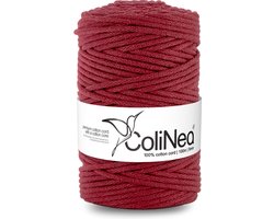 ColiNea - Touw - katoenen - koord - Katoenkoord - macramé - 5 mm x 100 m - donker rood