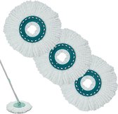 3 pièces - Chiffons adaptés au balai à disque Leifheit Clean Twist - Recharge - Tête de rechange - Recharge pour balai - Recharge pour balai