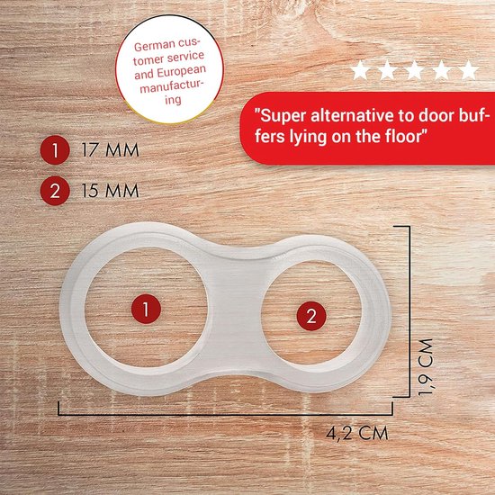 GALACE Zelfklevende Deurstopper voor Muur, Deurbuffer, Muurbeschermer Wandbuffer [12 stuks] – 20mm Stille Door Stopper en Deurklinkstopper – Muurbeschermer voor Deuren, Meubels en Ramen