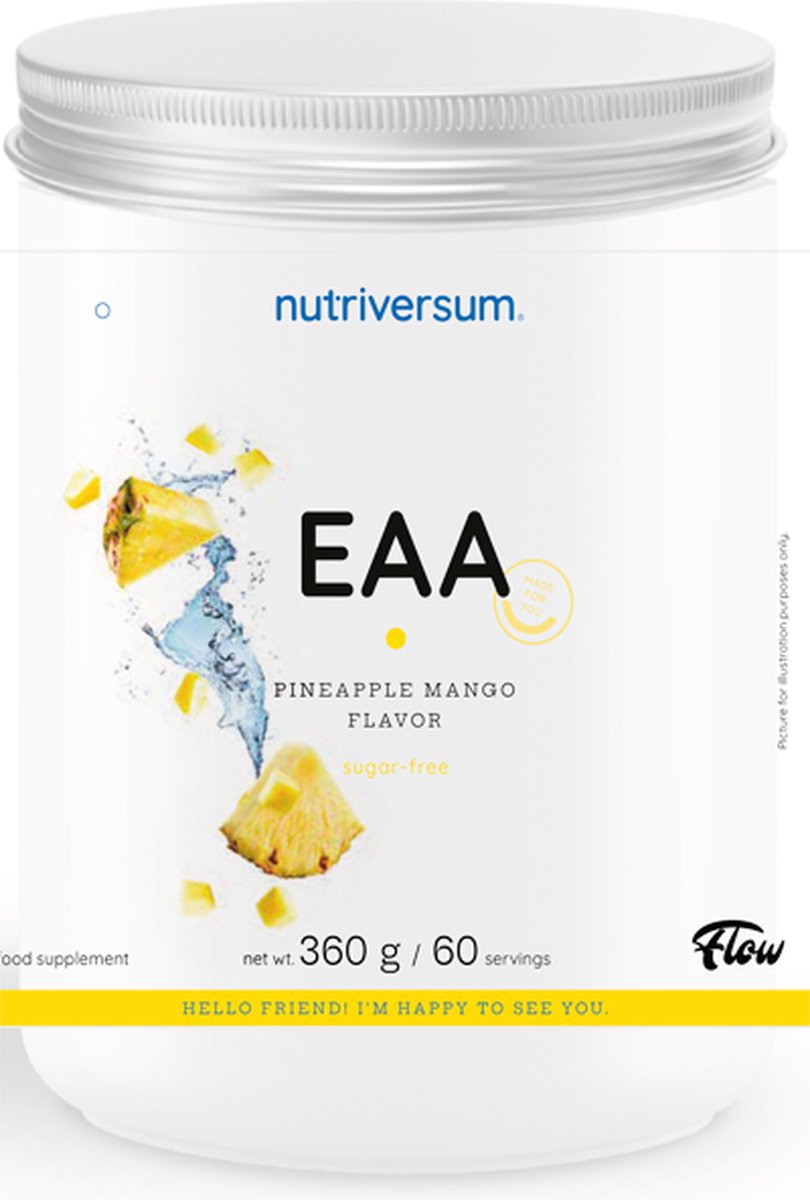 Goedkoopste Nutriversum | 360gr EAA | 27 servings Essentiële Aminozuren | Pineapple Mango | snel herstel | GEEN suiker | Nutriworld