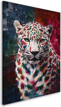 Tijger schilderij - Dieren schilderij - Schilderijen canvas Patronen - Klassieke schilderijen - Canvas schilderij woonkamer - Wanddecoratie slaapkamer canvas 60x90 cm