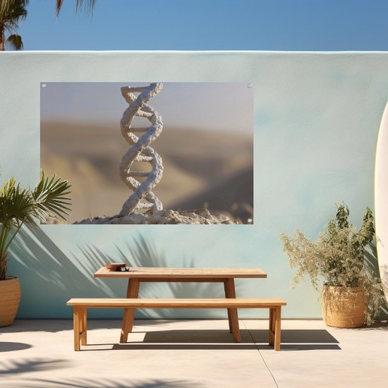 DNA-model poster - Wetenschap poster - Tuinposters Rots - Balkon decoratie - Schutting poster - Decoratie tuin tuinposter 120x80 cm