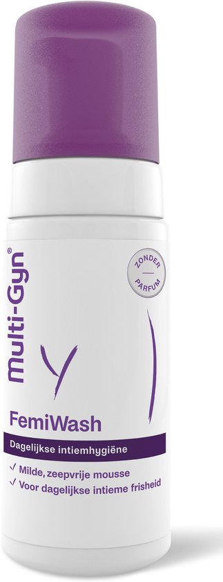 Foto: Multi gyn femiwash mousse 100 ml vaginale verzorging voor dagelijkse intieme hygiene mild en zeepvrij voor een optimale vaginale gezondheid geschikt voor gevoelige huid