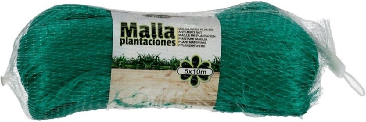 Gerimport Vogelnet vijvernet groen polyethylene 5 x 10 meter moestuin beschermnet