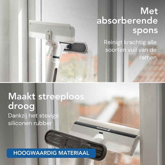 Telescoopsteel van 4,5 meter voor Efficiënt Ramenwassen met deze Glas – raamwisser